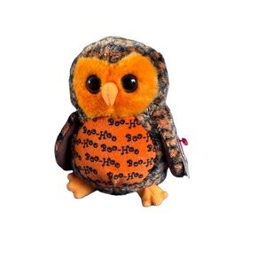 Ty Beanie Babies Collection Boo Who? Halloween Owl 6" Plush 2006